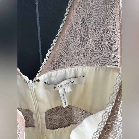 Max & Cleo Cream Lace Mini Dress - Picture 12 of 14
